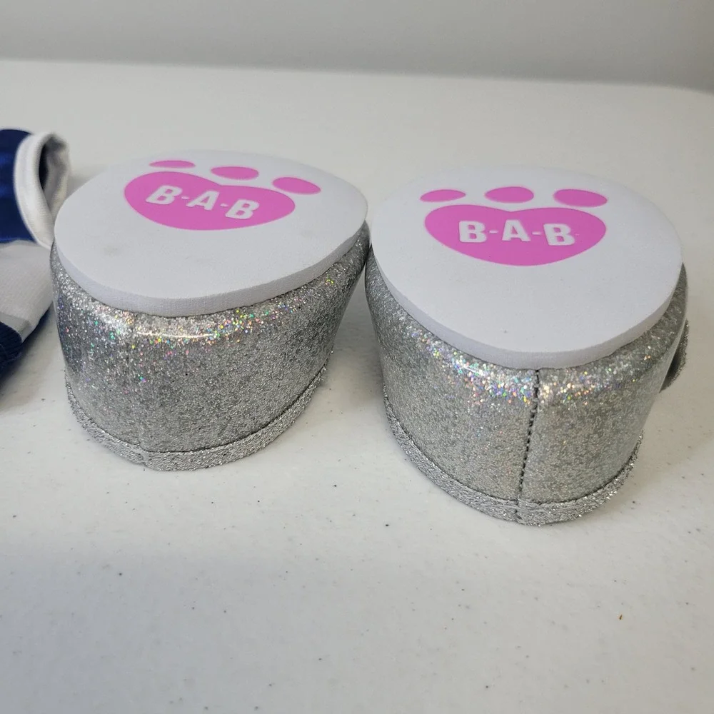 Build A Bear BAB GWL Great Wolf Lodge Cheerleader Outfit Blue Silver with Shoes‎